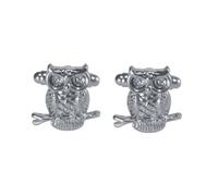 Mikikit Boutons de Manchette de Hibou 1 Paire pour Hommes Style Français en Cuivre Adaptés aux Événements Professionnels