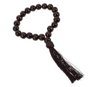Mikikit Bracelet Bouddha en Bois Naturel Grosse Taille, Perles de Prière pour Levier de Vitesse Voiture, Décoration Intérieure Automobile, Accessoire Spirituel Masculin, Chapelet Amulette
