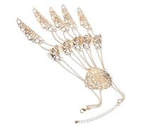 Mikikit Bracelet Griffes Pour Ongles De Femme Chaîne Punk Léger Pour Spectacles Et Danses Orientales