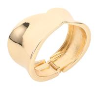 Mikikit Bracelet Ouvert Alliage de Zinc Robuste Forme Géométrique Irrégulière Minimaliste Bracelet Jonc Ajustable pour Femme et Fille Style Moderne et Élégant