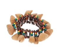 Mikikit Bracelet Percussion Africain Coquille de Noix Instrument Musical à Grelots Colorés pour Ambiance Festive et Rythmée