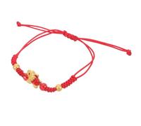 Mikikit Bracelet Tressé Corde Rouge Ajustable avec Charme Dragon Du Zodiaque Chinois Bijou Léger Unisexe pour Prospérité Quotidien