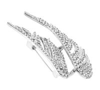 Mikikit Broche Ailes D’ange Cristal Épingle Argentée Unisexe Pour Costume Veste Soirée Mariage Décoration Raffinée