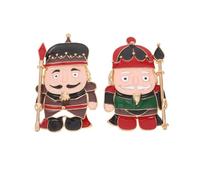 Mikikit Broche Casse-noisette en Alliage Émaillé 2 Pièces, Broches Soldat Décoratives pour Vêtements et Chapeaux Femme, Accessoires de Noël Légers et Résistants, Présent