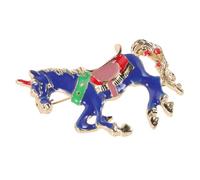 Mikikit Broche Cheval Rétro En Métal Émail, Épingle De Col Pour Femme, Accessoire Costume Et Paquet, Design Esthétique, Format Unique, Couleur Diamant Aléatoire