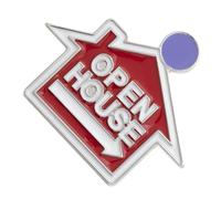 Mikikit Broche D'agent Immobilier en Alliage Mode, Insigne Décoratif pour Femmes, Badge de Maison Unique, Accessoire Vestimentaire pour Événements et Travail,