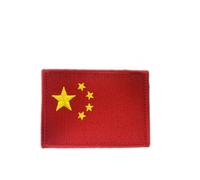 Mikikit Broche Drapeau 3d Multi-usage Rouge Lot de 3 Pièces en Tissu Oxford et Paquet Broche Brodée pour Décoration de Vêtements Lors de Célébrations