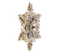 Mikikit Broche Flocon de Neige Étincelante, Bijou de Noël pour Femmes, Épingle Décorative Hivernale Raffinée, Accessoire Élégant pour Robes, Pulls et Manteaux, Présent Fête Hiver