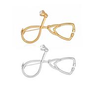 Mikikit Broche Stéthoscope en pour Médecin Lot de 4 Épingles à Accessoire de Mode pour Infirmière pour Mariage Saint-Valentin Anniversaire Broche Dessin Animé