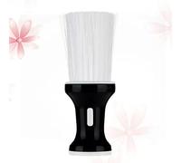 Mikikit Brosse de Coupe Cheveux Plumeau de Coiffeur Taille Plate Noire pour Coiffeurs Professionnels et Débutants Nettoyage Rapide Cou