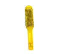 Mikikit Brosse Lissante Résistante Chaleur pour Cheveux Peigne de Lissage Transparent avec Poils Doux Outil de Coiffure et Filles Jaune