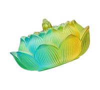 Mikikit Brûleur de Parfum Lotus en Verre pour Maison, Design Compact et Facile à Utiliser, pour Décoration Intérieure et Salle de Yoga Zen