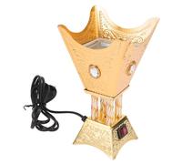 Mikikit Brûleur Électrique Vintage pour Décoration Brûleur Aromatique Portable Censeur de Table pour Maison et Bureau Prise EU Système de Purification de Air