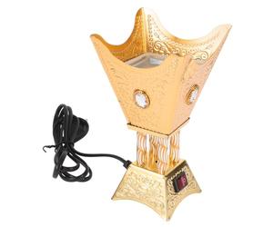 Mikikit Brûleur Électrique Vintage pour Décoration Brûleur Aromatique Portable Censeur de Table pour Maison et Bureau Prise EU Système de Purification de Air