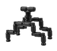 Mikikit Buse de Brumisation Réglable pour Reptiles et Amphibiens Arroseur Fine Brume pour Terrarium Effet Pluie Rainforest et Refroidissement Accessoire Plastique Noir