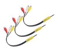 Mikikit Câble Adaptateur AV 3 Pièces 35 MM vers 3 Connecteurs Femelles Câble Audio Vidéo Multi-Usage Tête Allongée 18 MM Cordon Réutilisable pour Récepteur Satellite et Tuner TV