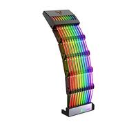 Mikikit Câble d'alimentation RGB 24 Broches pour Pc Rallonge d'alimentation ATX Compatible Systèmes De Jeu Design Gainé pour L'assemblage Informatique Couleur Multicolore