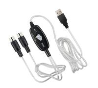Mikikit Câble Midi USB Adaptateur pour Clavier Compatible Windows Transmission Stable Sans Retard Connecteur pour Édition Musicale