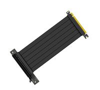 Mikikit Câble Riser Pci-e 3.0 16x 40 Cm Angle Droit, Rallonge Pci Express Haute Performance, Blindage, Compatible Montage Vertical Gpu, Accessoire Informatique Stable et Fiable, Noir