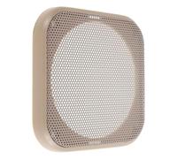 Mikikit Cache Haut-Parleur de véhicule carré 10 cm en Maille Fine, Beige, avec 4 vis, Accessoires Audio de Voiture Simple et élégant pour Applications Automobiles