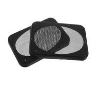 Mikikit Cache-poussière et Haut-Parleur de Voiture pour 2pcs en Maille Métallique Noire, Installation Facile, Protection Décorative pour Subwoofer Caisson Basse