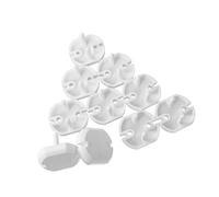 Mikikit Cache-prises de Sécurité Garçon et Filles 5 Pièces, Protection Prise Électrique Bébé, Adaptateur Rotatif, Conforme Norme Européenne, Plastique Blanc, Sécurité Maison Garçon