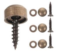 Mikikit Cache Vis de Fixation Miroir Décoratif en Cuivre Or avec Bouchons à Vis Bombés, Surface Lisse et Facile à Nettoyer, pour Panneaux de Salle de Bain
