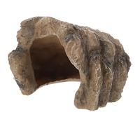 Mikikit Cachette Créative pour Reptiles en Résine Couleur Café, Grotte Pratique Offrant Un Abri Sécurisé pour Tortues et Reptiles en Intérieur et Extérieur