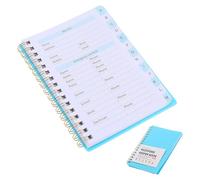 Mikikit Carnet de Mots de Passe à Spirale Bleu Ciel avec Papier Résistant pour Usage Personnel, Organiseur de Répertoire pour Seniors avec Index Alphabétique