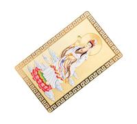 Mikikit Carte Amulette Feng Shui Chinoise Or pour Protection Voiture Succès et Décoration Spirituelle pour Maison et Bureau