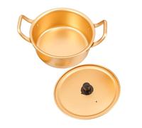 Mikikit Casserole Aluminium avec Couvercle pour Soupe et Nouilles Pot de Cuisine Multifonctionnel avec Poignées Doubles pour Ramen et