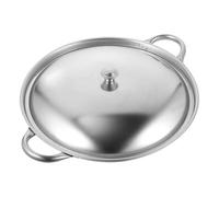 Mikikit Casserole Inox Débordement avec Couvercle Marmite Double Poignée pour Cuisson Polyvalente Plaque Induction et Réchaud Capacité Généreuse pour Repas Groupe