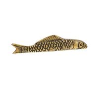 Mikikit Cast Iron Chinese Style Carp Paperweight for Calligraphy and Painting Pressing Tool for Art Paper Elegant Finish