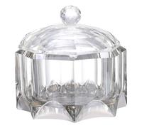 Mikikit Cendrier avec Couvercle Cristal Créatif Récipient Transparent pour Cendres de Décoration Pratique pour Bureau et Maison