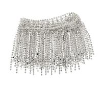Mikikit Chaîne à Franges Strass Décorative Accessoire Vêtement DIY Ornement Gland pour Couture et Customisation