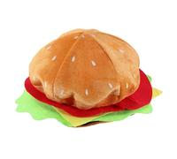 Mikikit Chapeau de Burger de Dessin Animé pour Adulte Accessoire de Fête Léger et Confortable Bonnet de Carnaval Coloré Couvre-Chef Amusant pour Cosplay et Bals Taille Unique
