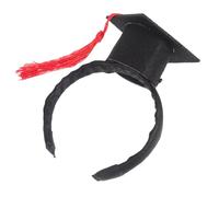 Mikikit Chapeau pour Animaux Couvre-Chef pour Chat Et Chien Toque De Diplômé avec Pompon Rouge Accessoires De Costume pour Fêtes Et Anniversaires