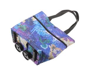 Mikikit Chariot De Courses Pliable Grand Format en Tissu Résistant roulettes Multifonction, Paquet d 39 Épicerie Réutilisable Violet pour Adultes, Supermarché, Voyage Et Camping, Modèle Luxe