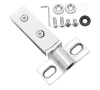 Mikikit Charnières Lourdes Acier Inoxydable pour Portes de Verre Design Rectangulaire Double Trou Pivot et Inférieur Support Renforcé Matériel pour Salles de Bain Contemporaines