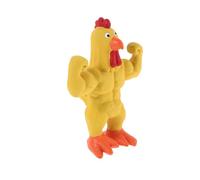 Mikikit Chien Poulet Qui Crie en Silicone Jaune, à Mâcher Solide pour Petits et Moyens Chiens, Interactif Couineur pour Divertissement Intérieur et Extérieur