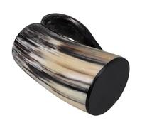 Mikikit Chope à Bière de Corne Viking 200 Ml Tasse en Corne Naturelle Courbée Petite Taille Mug Médiéval pour Festivals Oktoberfest et Événements à Thème