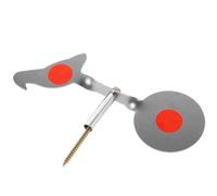 Mikikit Cible Métal Tournante Robuste de Taille Importante avec Réinitialisation Automatique Lance-Pierres Extérieur pour Entraînement Tir