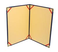 Mikikit Classeur Organisateur De Documents Grand Format En Simili Cuir Bleu Coins Métalliques Renforcés, Porte-dossiers Professionnel Pour Réunions Et Contrats, Organiseur De Portefeuille Pour Bureau