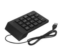 Mikikit Clavier Numérique USB 19 Touches Compact pour Finance Professionnel Clavier Numérique Filaire pour Ordinateur Portable Bureau Portable Noir