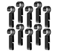 Mikikit Clip pour Lampe Frontale en Plastique Antidérapant, Pack de 20 Pièces, Fixation Robuste pour Casque de Chantier, Accessoire Adapté aux Activités en Extérieur