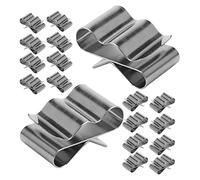 Mikikit Clips de Câble en Acier Inoxydable Pince à Fil Rainures Fixation Solide 30pcs Remorques et Modules Photovoltaïques pour Panneaux Solaires pour Câbles Doubles