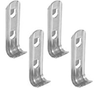 Mikikit Clips Support d'Étagère INOX 4 Pièces pour Congélateur et Réfrigérateur, Installation Facile pour Armoires Cuisine et Camping-Car