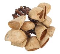 Mikikit Clochette de Poignet de Yoga en Coquilles de Noix Africaines, Bracelet Léger Artisanal Son Clair et Pratique sans Utilisation des Mains pour Danse et Percussion