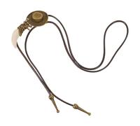 Mikikit Collier Cravate Bolo Western pour Homme Pendentif Dent Vintage Chaîne Longue Style Cowboy Accessoires Western Polyvalents pour Pull et Tenues Décontractées