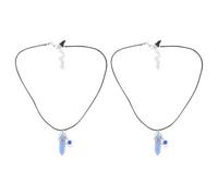 Mikikit Collier en Alliage et Pierre pour Couple Pendentif Hexagonal Magnétique, Confortable à Porter, Surface Lisse, Cadeau Saint-valentin ou Anniversaire
